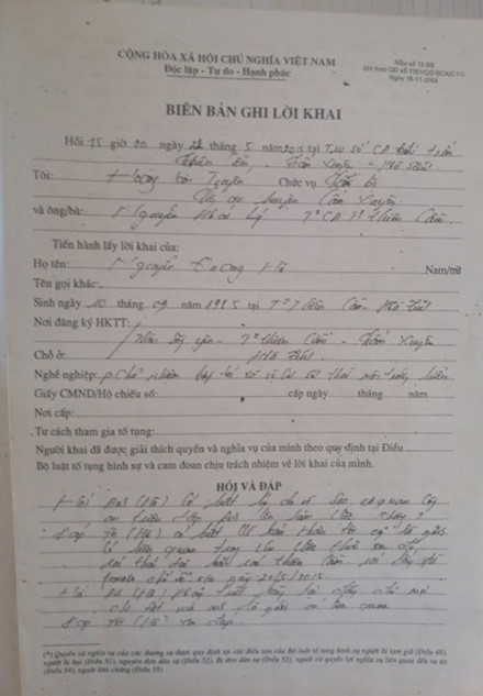 Biên bản vụ đổ rác thải của Formosa tại thị trấn Thiên Cầm.