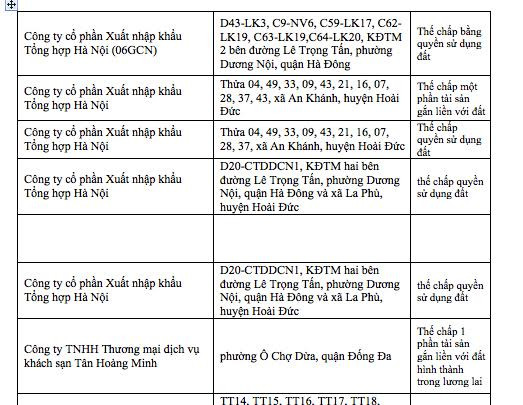 Hàng loạt ông lớn BĐS Hà Nội có tên trong danh sách "cắm" dự án tại ngân hàng ảnh 3 Hàng loạt ông lớn BĐS Hà Nội có tên trong danh sách "cắm" dự án tại ngân hàng ảnh 3