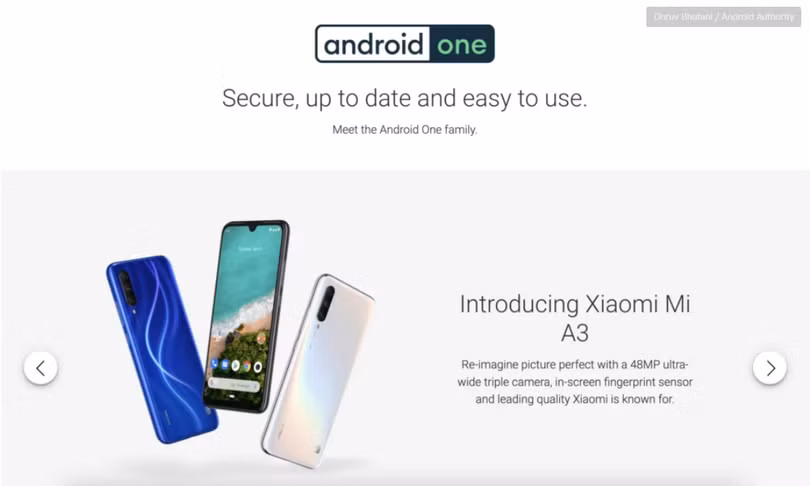 Trang web Android One không có bất kỳ sự đổi mới nào (Ảnh: Android Authority)