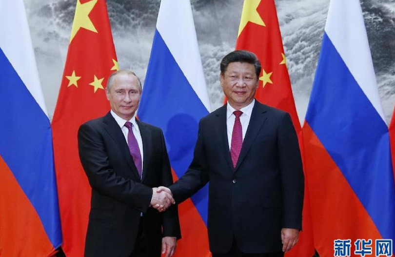 Ngày 26/6/2016, Tổng thống Nga Vladimir Putin hội đàm với Chủ tịch Trung Quốc Tập Cận Bình. Ảnh: Tân Hoa xã.