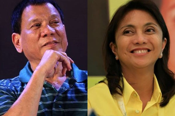 Tổng thống Philippines Duterte và phó tổng thống Robredo. Ảnh: PhilStar.