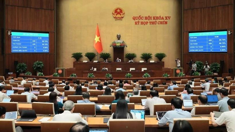 Kỳ họp thứ 9, Quốc hội Khóa XV. (Ảnh: An Đăng/TTXVN).