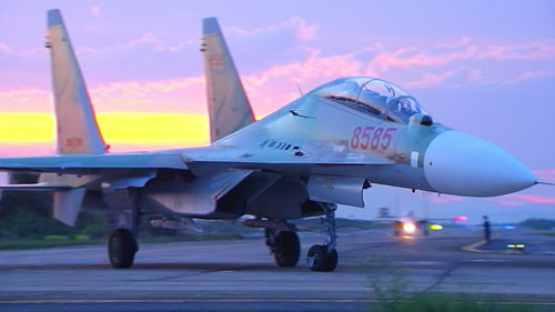 Máy bay Su-30MK2 số hiệu 8585 gặp nạn sáng 14/6. Ảnh tư liệu: KênhQuốc phòng Việt Nam.