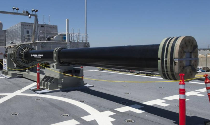 Pháo điện từ của Hải quân Mỹ. Ảnh: Sina