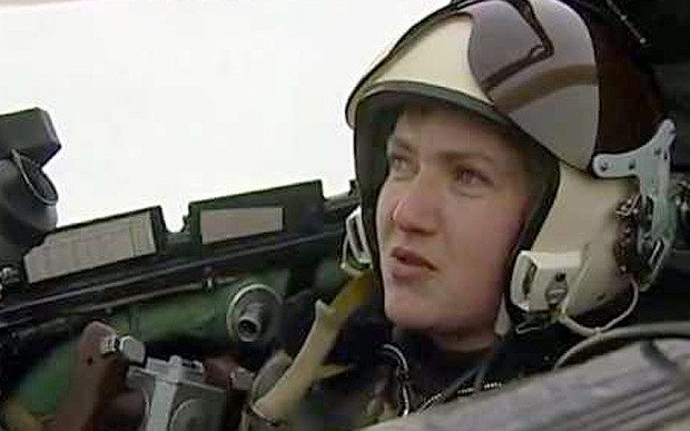 Cựu quân nhân, phi công Ucraine Nadezhda Savchenko.