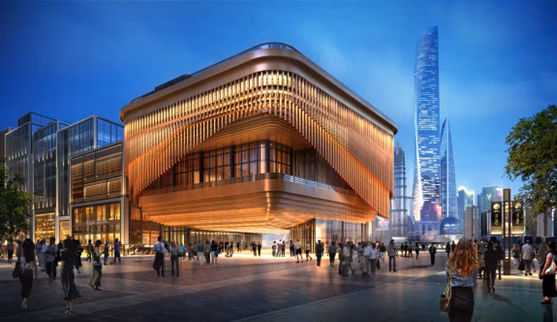 Vẻ đẹp lộng lẫy về đêm của rạp hát Fosun Foundation, Thượng Hải. Nguồn: Fosun Foundation