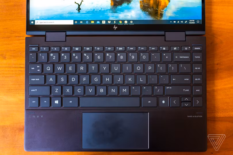Bàn phím của HP Envy X360 2020 (Ảnh: The Verge)