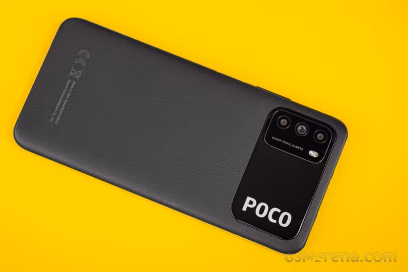 Xiaomi POCO M3 sở hữu một thiết kế mặt lưng nổi bật (Ảnh: GSM Arena)