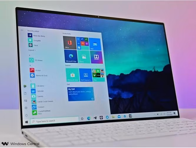 Màn hình hiển thị sắc nét của Dell XPS 13 9300 (Ảnh: Windows Central)