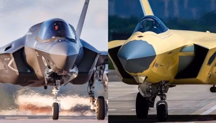 Tiêm kích F-35 của Mỹ (trái) và J-20 của Trung Quốc (phải) (Ảnh: Military Watch Magazine) Tiêm kích F-35 của Mỹ (trái) và J-20 của Trung Quốc (phải) (Ảnh: Military Watch Magazine)