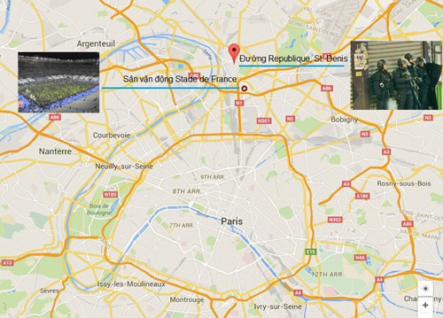 Đấu súng dữ dội ở ngoại ô Paris, tiêu diệt 3 nghi phạm khủng bố ảnh 3 Đấu súng dữ dội ở ngoại ô Paris, tiêu diệt 3 nghi phạm khủng bố ảnh 3