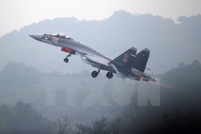 Máy bay chiến đấu Sukhoi SU-35. (Nguồn:AFP/TTXVN)