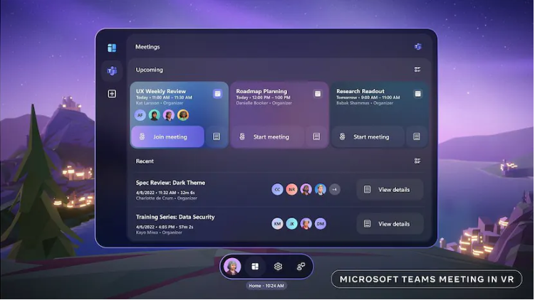 Microsoft Teams trên nền tảng thực tế ảo VR (Ảnh: The Verge) Microsoft Teams trên nền tảng thực tế ảo VR (Ảnh: The Verge)