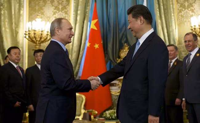 Ông Putin và ông Tập gặp gỡ tại điện Kremlin ở Mátxcơva hôm 8/5/2015