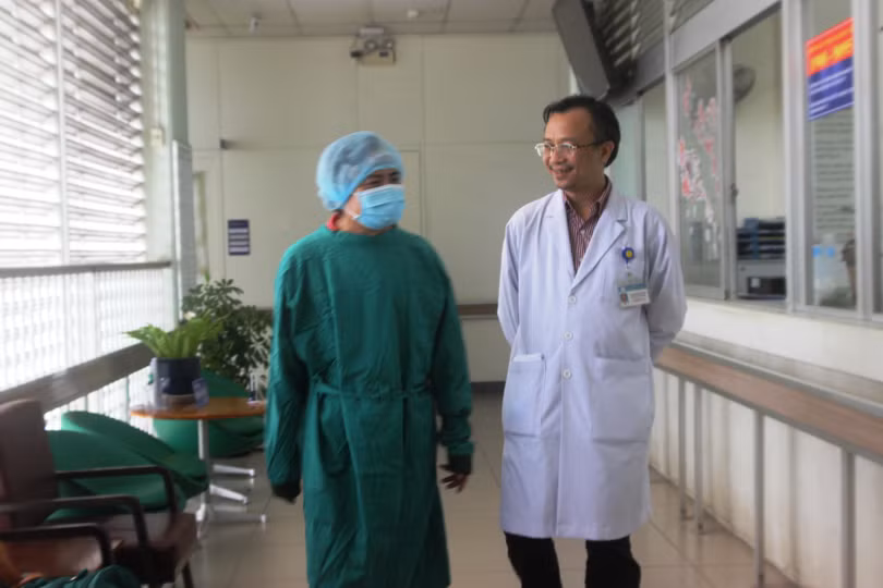Sau ghép 3 ngày, bệnh nhân N.H.Q đã được rút ống thở và bắt đầu tập luyện các vận động
