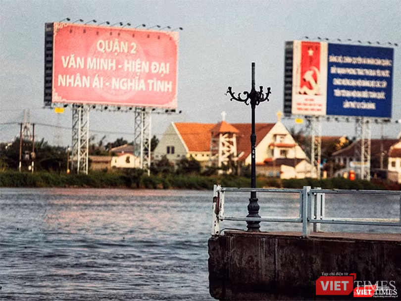 Quận 2, TP.HCM, từng được quy hoạch thành khu đô thị hiện đại, là trung tâm tài chính phố Đông sông Sài Gòn, với tên Khu đô thị mới Thủ Thiêm. Ảnh: Mai Kỳ.