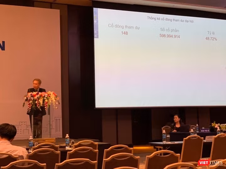 Chủ tịch Eximbank Lê Minh Quốc thông báo dời thời điểm khai mạc ĐHĐCĐ thường niên năm 2019 đến 9h00. Chủ tịch Eximbank Lê Minh Quốc thông báo dời thời điểm khai mạc ĐHĐCĐ thường niên năm 2019 đến 9h00.