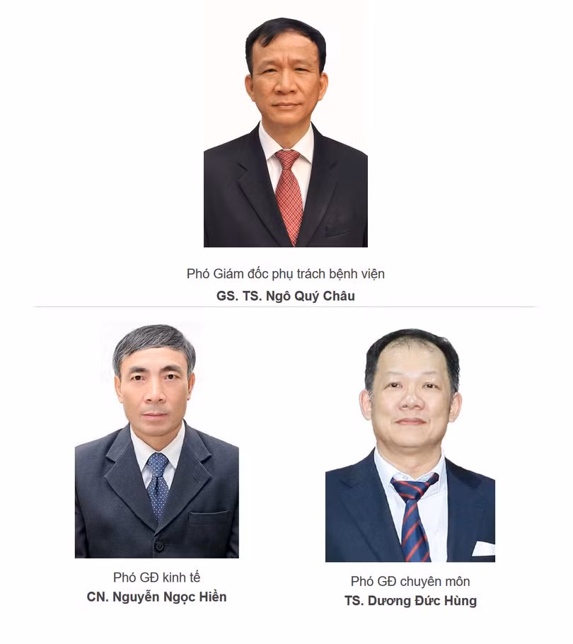Ban Giám đốc đương nhiệm của Bệnh viện Bạch Mai. (Ảnh: bachmai.gov.vn) Ban Giám đốc đương nhiệm của Bệnh viện Bạch Mai. (Ảnh: bachmai.gov.vn)