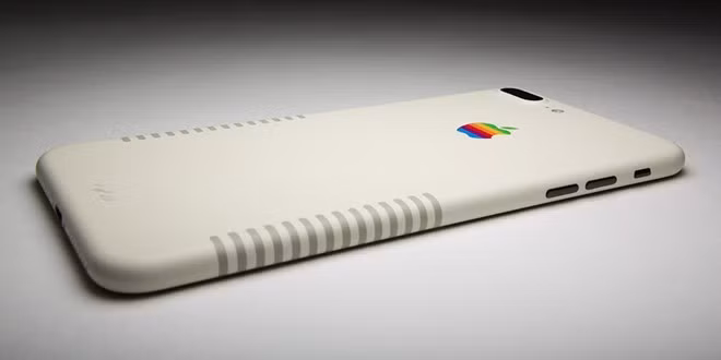 iPhone 7 Plus Retro có thiết kế theo phong cách máy tính Mac cổ điển. Ảnh:Colorware. iPhone 7 Plus Retro có thiết kế theo phong cách máy tính Mac cổ điển. Ảnh:Colorware.