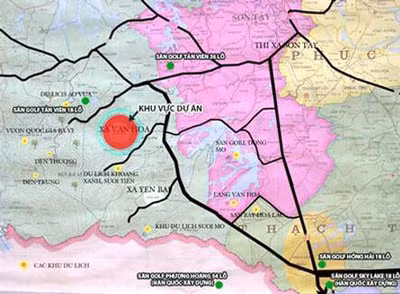 Bản đồ quy hoạch Khu du lịch Tản Viên - Ảnh: Dân trí