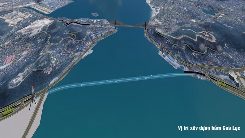 Vị trí xây dựng Hầm đường bộ Vịnh Cửa Lục.