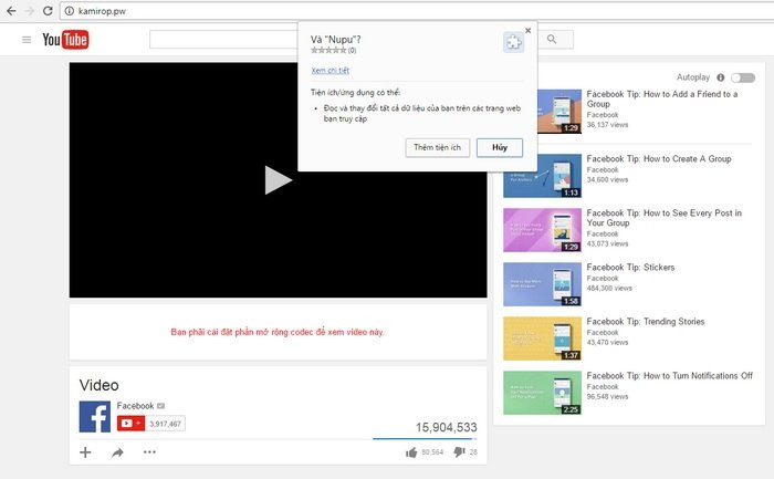 Tin tắc tấn công người dùng qua facebook