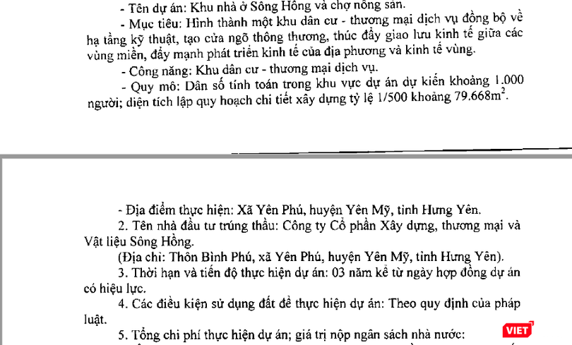 Công ty CP Xây dựng, thương mại và vật liệu Sông Hồng vừa được UBND tỉnh Hưng Yên lựa chọn là nhà đầu tư thực hiện dự án Khu nhà ở Sông Hồng và chợ nông sản theo hình thức chỉ định.