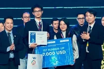 Volterra - Startup đến từ Đà Nẵng đoạt Giải Á quân Cuộc thi TECHFEST Việt Nam 2025. Ảnh Thanh Thảo.