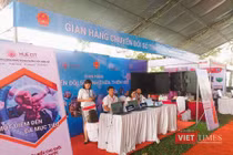 Các đơn vị, doanh nghiệp của Huế tham gia quảng bá, trưng bày thành tựu về chuyển đổi số tổ chức tại Huế.