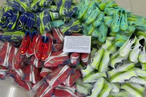 Số giày giả thương hiệu Nike được Đội Quản lý thị trường số 7, Chi cục Quản lý thị trường TP Đà Nẵng phát hiện và tạm giữ.