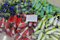 Số giày giả thương hiệu Nike được Đội Quản lý thị trường số 7, Chi cục Quản lý thị trường TP Đà Nẵng phát hiện và tạm giữ.