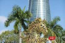 Linh vật “Kim Mã Hợp Nhất” đường hoa xuân Bính Ngọ 2026 ở Đà Nẵng.