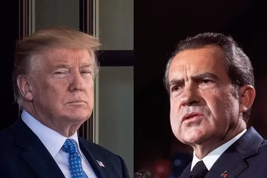Khảo sát của Viện Gallup cho thấy tỷ lệ không ủng hộ ông Trump đã ở mức ngang với ông Nixon khi xảy ra vụ Watergate, Ảnh: Getty.