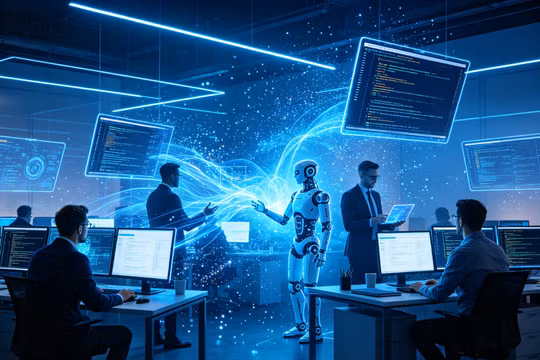 AI đang dần chiếm chỗ của con người trong ngành công nghệ. Ảnh: QQnews.