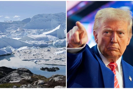 Ông Trump sau khi nhậm chức nhiệm kỳ thứ hai không hề giấu giếm ý đồ muốn thôn tính Greenland bằng mọi cách. Ảnh: Hk01.