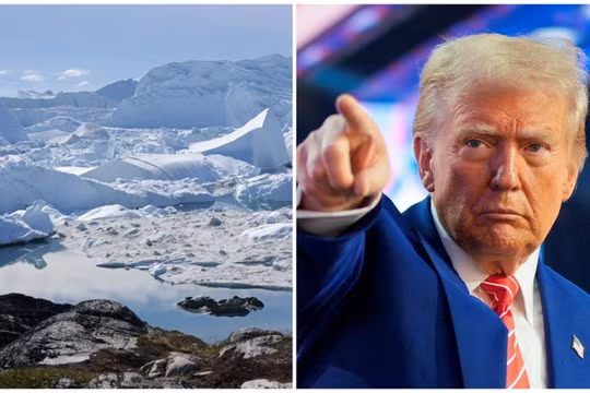 Ông Trump sau khi nhậm chức nhiệm kỳ thứ hai không hề giấu giếm ý đồ muốn thôn tính Greenland bằng mọi cách. Ảnh: Hk01.