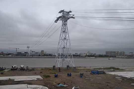 Các hạng mục chính của tuyến cáp treo xuyên biên giới Trung Quốc - Nga đã xây dựng xong. Ảnh: Guancha.