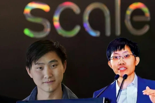 Uông Thao (trái) và Lương Văn Phong - hai đại diện tiêu biểu của nhân tài AI trẻ người Trung Quốc ở Mỹ và trong nước. Ảnh: Singtao.