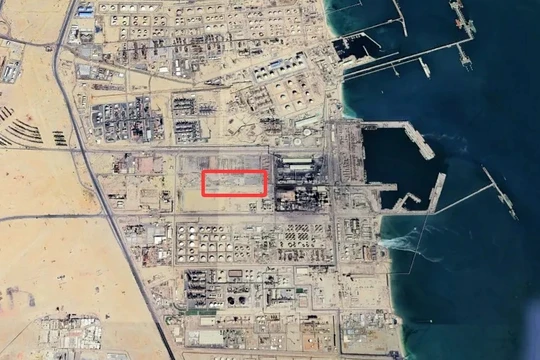 Ảnh vệ tinh chụp căn cứ Camp Arifjan của Mỹ ở Kuwait sau khi bị tên lửa và UAV Iran tấn công. Ảnh: QQnews.