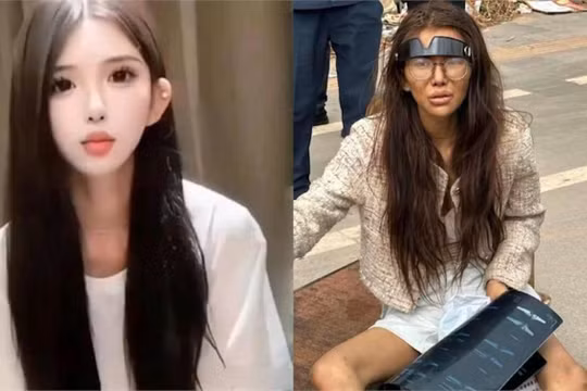 Umi khi ở Trung Quốc và hình ảnh tàn tạ gây sốc trên đường phố Phnom Penh. Ảnh: NetEase.