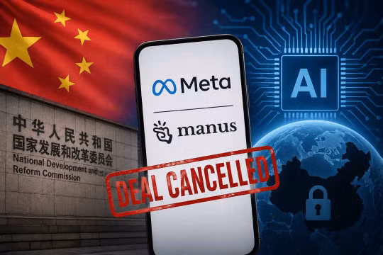 Thương vụ Meta mua Manus giá 2 tỷ USD đã bị cơ quan quản lý nhà nước Trung Quốc hủy bỏ. Ảnh: Digit.