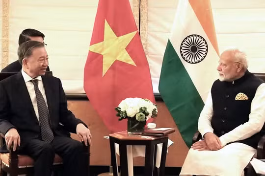 Tổng bí thư, Chủ tịch nước Tô Lâm gặp Thủ tướng Ấn Độ Narendra Modi bên lề Hội nghị Đại hội đồng Liên Hợp Quốc, ngày 23/9/2024. Ảnh: TTXVN.