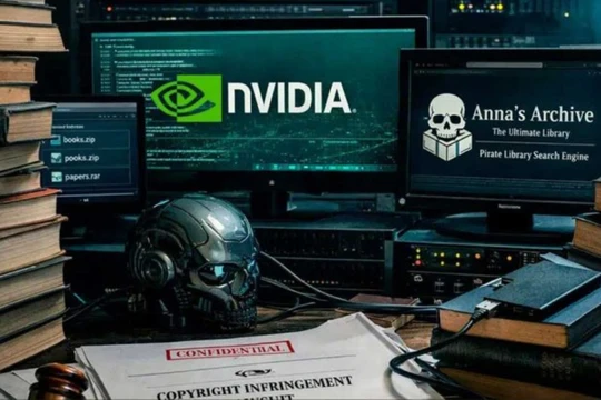 NVIDIA đang bị 5 tác giả kiện vì sử dụng tác phẩm của họ lấy từ Anna’s Archive, thư viện bóng tối lớn nhất thế giới. Ảnh: Hardwarecooking.