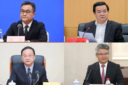 Bốn "hổ lớn" bị Ủy ban kiểm tra kỷ luật Trung ương Trung Quốc thông báo xử lý trong cùng ngày 6/2. Ảnh: Chinadaily.