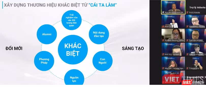 Ông Nguyễn Đình Thành cho rằng, các trường nên liên tục làm mới những giá trị vốn có và tận dụng nó trở thành "lợi điểm bán hàng độc nhất". Ông Nguyễn Đình Thành cho rằng, các trường nên liên tục làm mới những giá trị vốn có và tận dụng nó trở thành "lợi điểm bán hàng độc nhất".