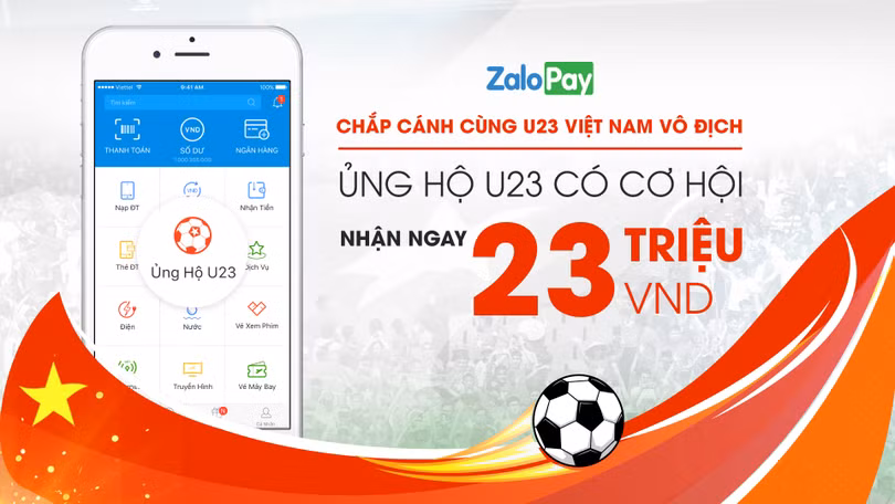 MoMo, Zalo Pay nhất loạt tổ chức hoạt động lì xì dành tặng U23 Việt Nam ảnh 2