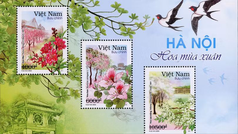 Các loài hoa giới thiệu trong bộ tem được phỏng theo lời bài hát "Hà Nội 12 mùa hoa" của nhạc sĩ Giáng Son.
