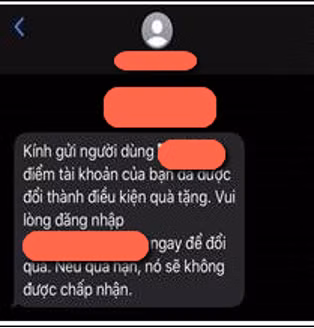 Nội dung tin nhắn SMS lừa đảo. Nội dung tin nhắn SMS lừa đảo.