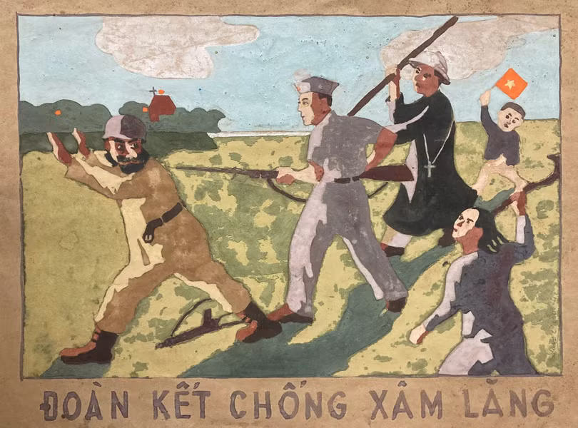 Tác phẩm Đoàn kết chống xâm lăng của Văn Giáo Tác phẩm Đoàn kết chống xâm lăng của Văn Giáo