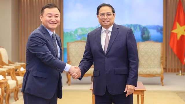 Thủ tướng Phạm Minh Chính tiếp ông Roh Tae-Moon - Tổng Giám đốc Tập đoàn Samsung Điện tử.